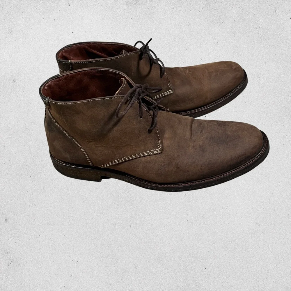 Johnston & Murphy Mens Brown Leather Chukka Copeland‎ Desert Boots 11M 25-1870